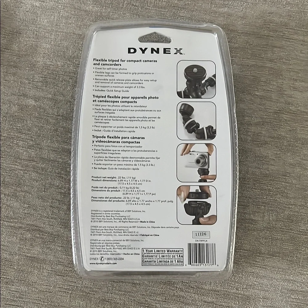 Black Flexible Tripod for Cameras and Camcorders